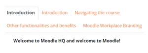 Moodle one topic