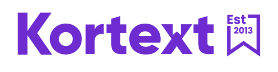 Kortext logo.