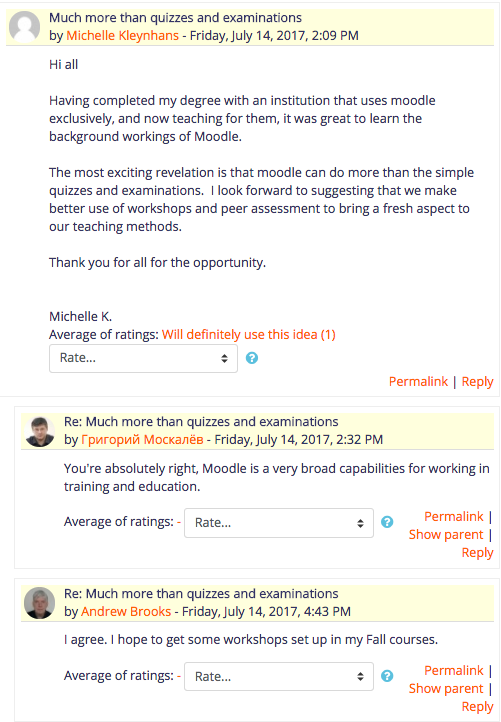 feedback dos usuários