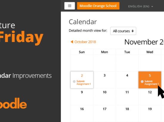 Gerencie facilmente eventos e prazos usando o recurso de calendário do Moodle Imagem