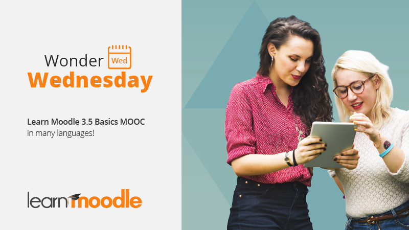 Aprenda o MOOC básico do Moodle 3.5 em vários idiomas! Imagem