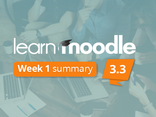 Nous prenons un bon départ avec Learn Moodle MOOC 3.3. Image