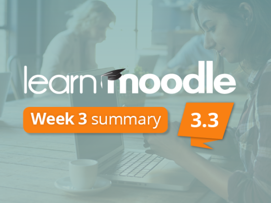Les Moodlers se connectent au carnet de notes au cours de la semaine 3 de Learn Moodle 3.3 Image