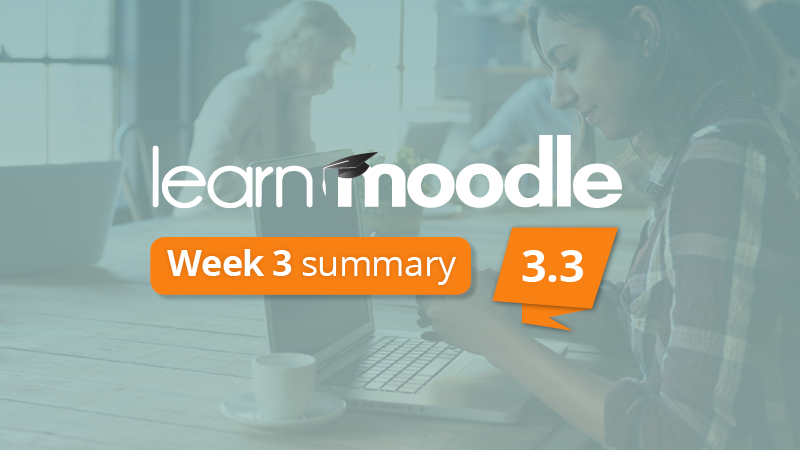 Los Moodlers se conectan con el libro de calificaciones en la semana 3 de Learn Moodle 3.3 Imagen