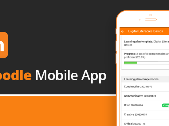 Try the Moodle Mobile app with a mobile-friendly course Image