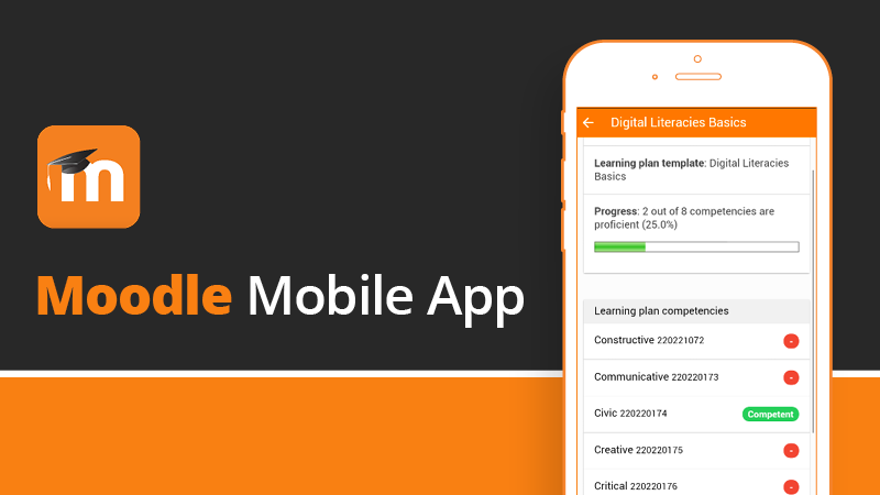 Try the Moodle Mobile app with a mobile-friendly course Image