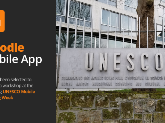 Moodle Mobile beim UNESCO-Bild