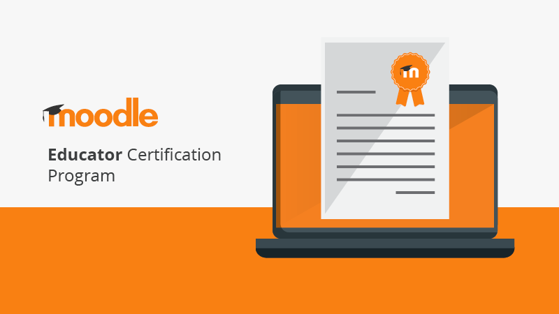 Mejore su competencia y habilidades digitales con la imagen del programa de certificación de educadores de Moodle