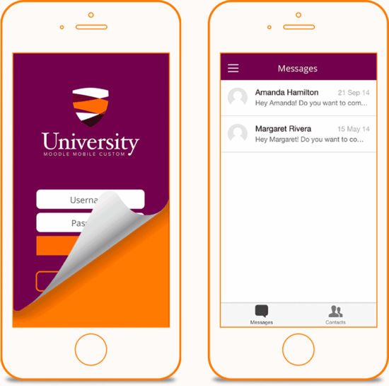 Branded Moodle App UI