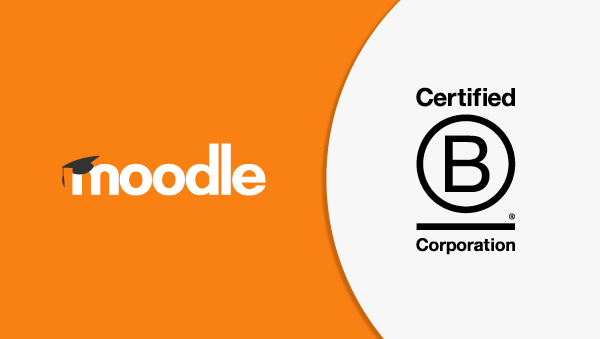 Moodle kündigt die Zertifizierung der B Corporation auf dem laufenden Weg an, eine Kraft für ein gutes Image zu sein