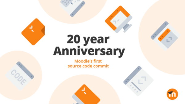 20 aniversario desde la primera confirmación del código fuente de Moodle'