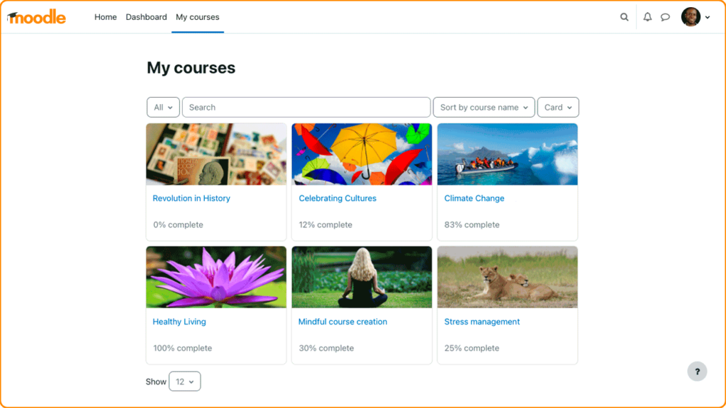 All your courses in one place