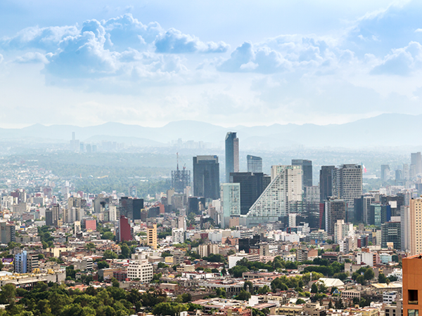 Aussicht auf die Gegend von Ciudad de México