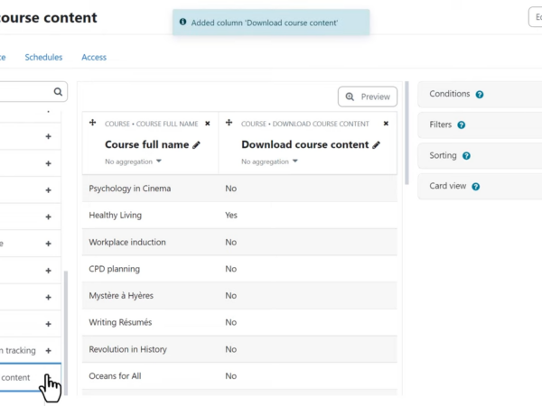 Les nouveaux rapports personnalisés sur moodle 4.0 Image