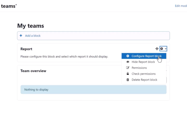I report personalizzati Moodle Workplace 4.0 configurano l'immagine