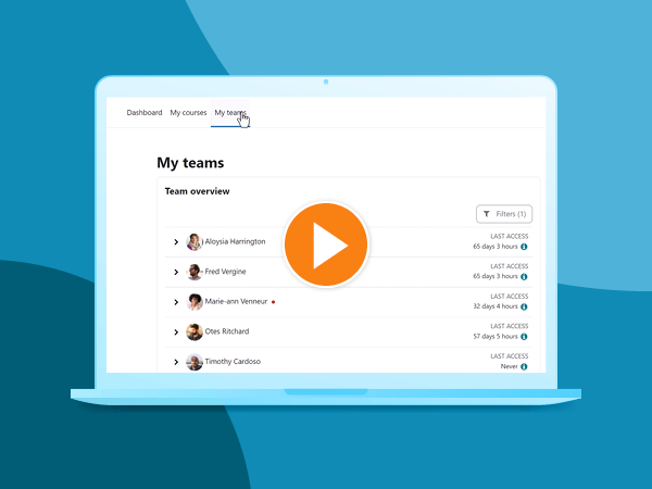 Moodle Workplace 4 Manager Journey: gain real-time insights into team progress Image
