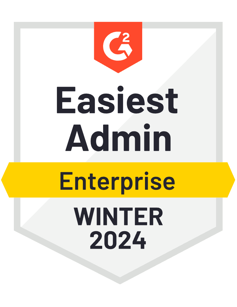 G2 2024 Winter Easiest Admin Enterprise Image