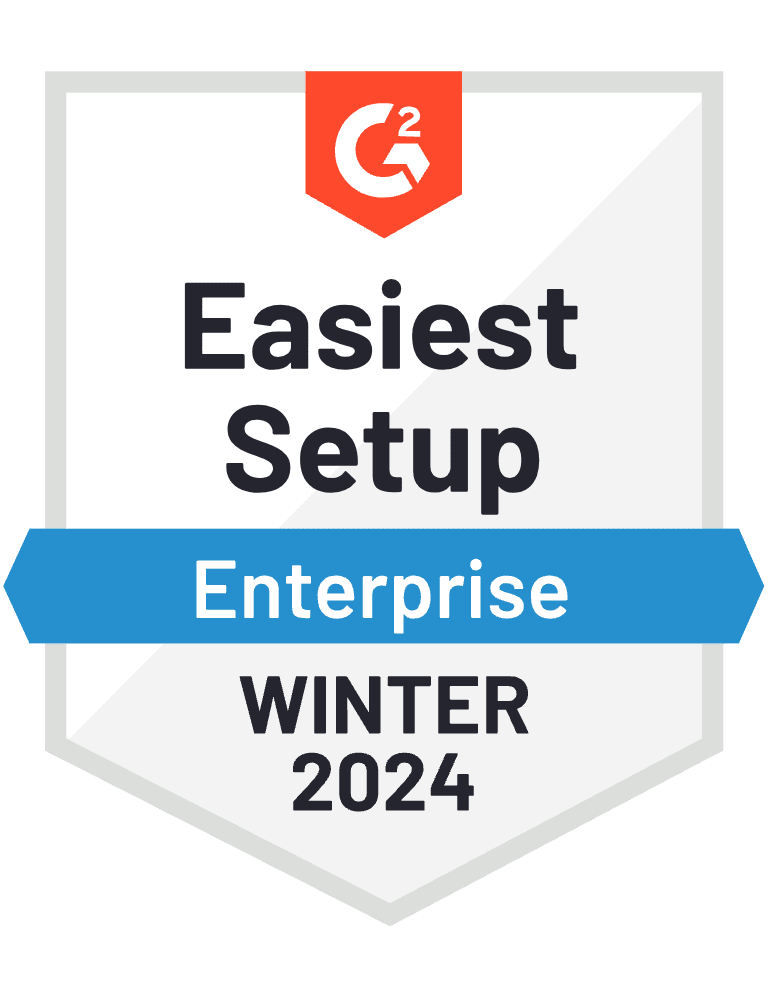 G2 2024 Winter Easiest Setup Enterprise Image