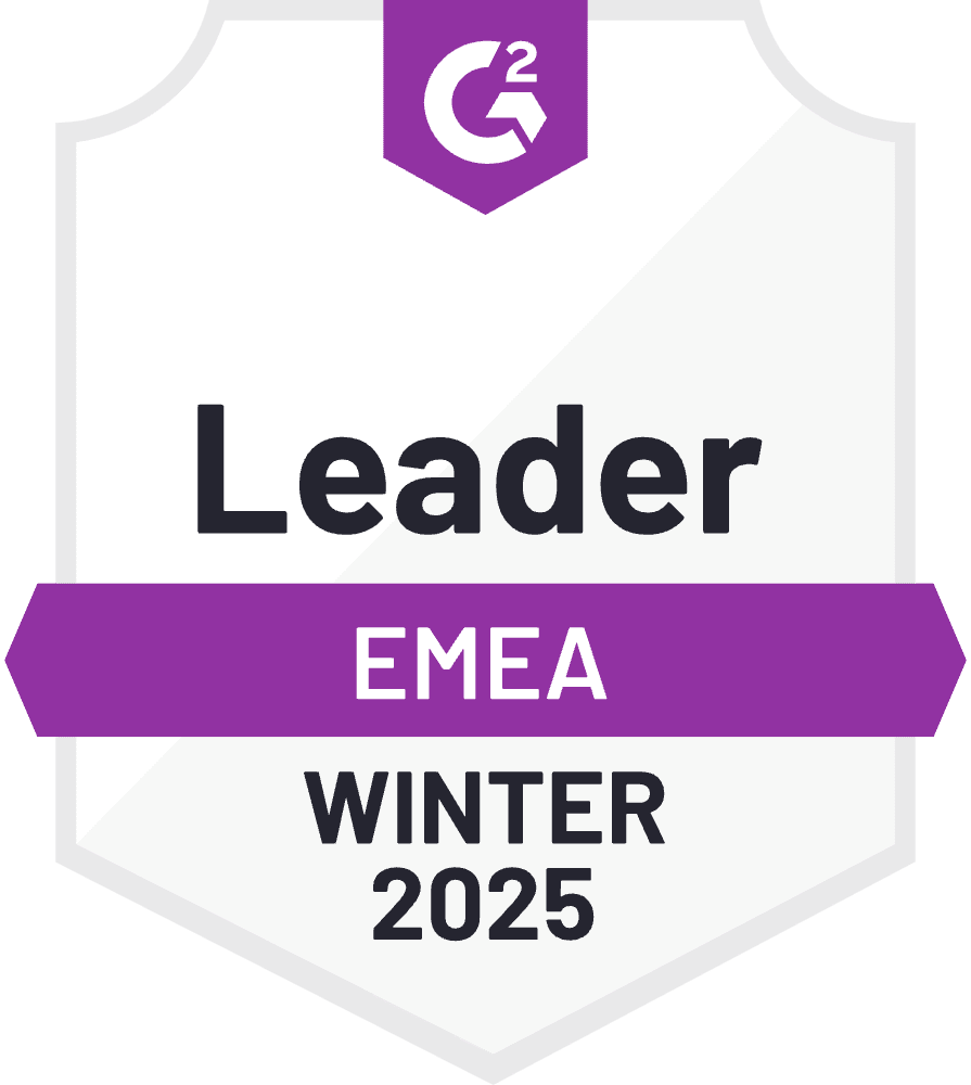 G2 Winter 2025 Badge Sistemi di gestione dell'apprendimento aziendale Leader EMEA Leader Image
