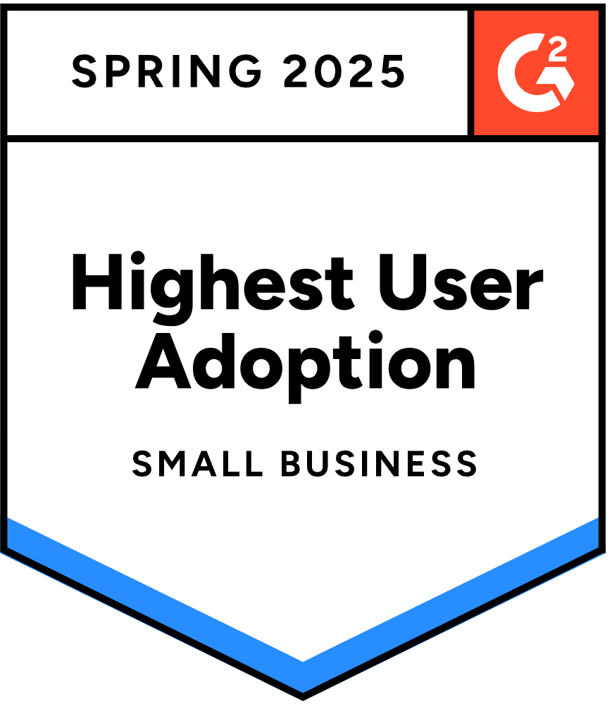 G2 Spring 2025 - Massima adozione da parte degli utenti - Immagine per le piccole imprese