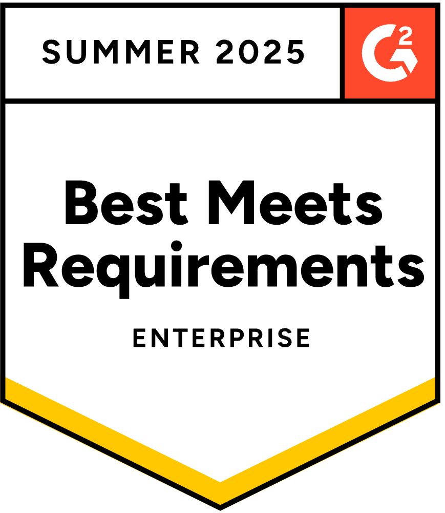 G2 Summer 2025 Etica e conformitàApprendimento BestMeetsRequirements Impresa MeetsRequirements Immagine