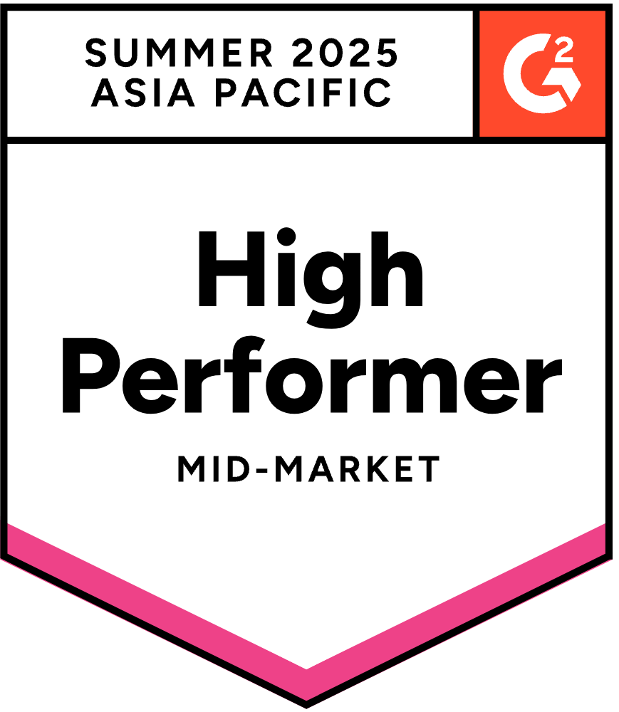 G2 Estate 2025 LearningManagementSystem(LMS) HighPerformer Mid Market AsiaPacifico HighPerformer Immagine
