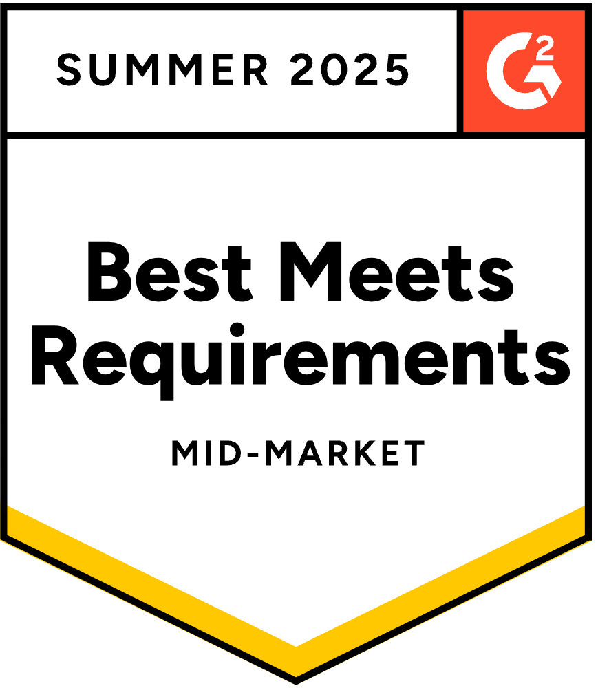 G2 Summer 2025 TrainingManagementSystems BestMeetsRequisiti Mid Market MeetsRequisiti Immagine