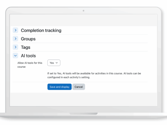 AI course settings in LMS 5.1 Image