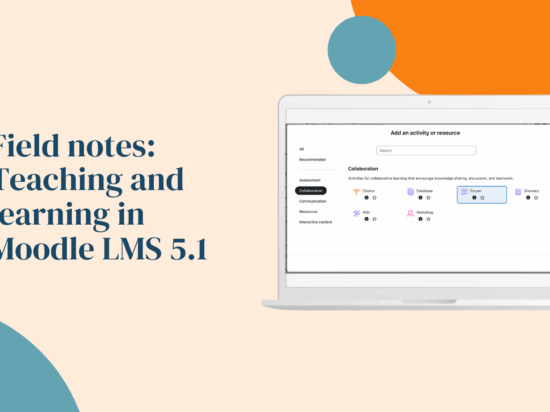 Field notes: Teaching and learning in Moodle LMS 5.1 Image