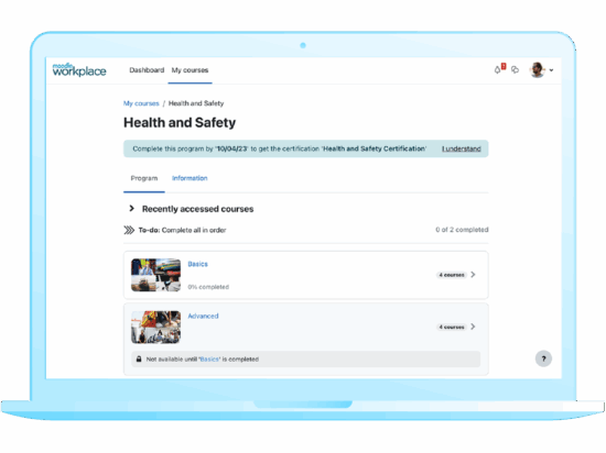 Certification in Moodle Workplace Image