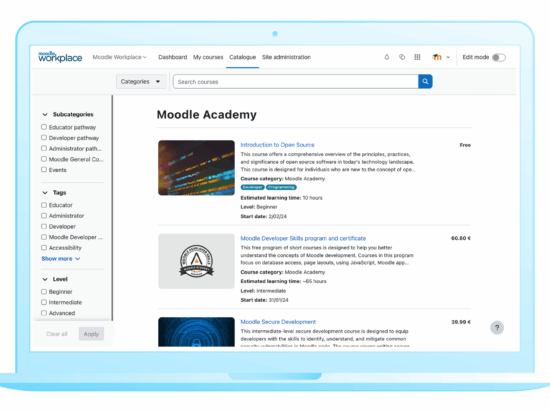 Category view in the Learning Catalogue Image
