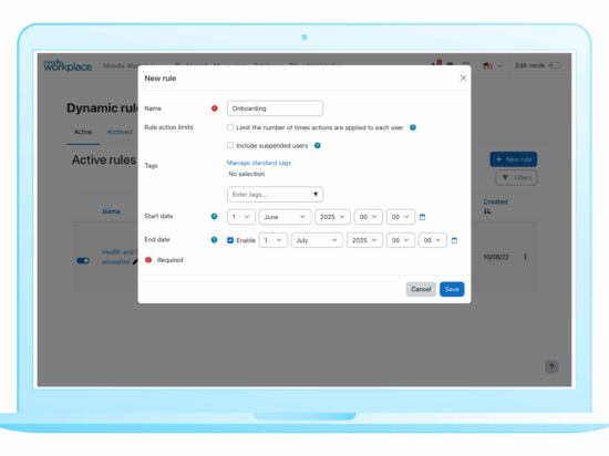 Scheduling a dynamic rule Image